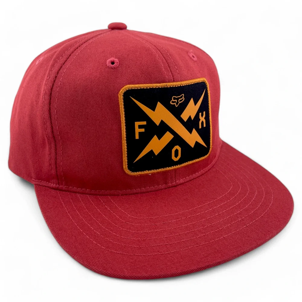 Fox‎ Racing Calibrated X Patch Retro Logo Red Snapback Adjustable Hat Cap